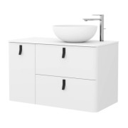 Meuble de salle de bain UNIIQ 1200 gauche BLANC MAT 1194 x 540 x 450 mm - SALGAR 24670 