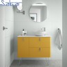 Meuble de salle de bains 1200 Gauche Sol UNIIQ - SALGAR 24679