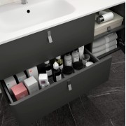 Meuble salle de bain suspendu UNIIQ 900 anthracite mat - SALGAR 24603