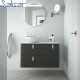 Meuble salle de bain suspendu UNIIQ 900 droite anthracite mat - SALGAR 24603