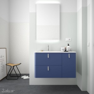Meuble de salle de bain UNIIQ 900 droite AZUL ALTAMAR  - SALGAR 24619 