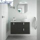 Meuble de salle de bain UNIIQ 900 gauche ANTHRACITE MAT 897 x 540 x 450 mm - SALGAR 24647