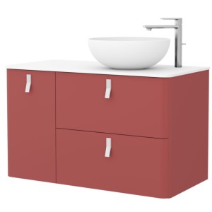Meuble de salle de bains 900 Gauche Rojo UNIIQ  - SALGAR 24660