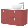 Meuble de salle de bains 900 Gauche Rojo UNIIQ - SALGAR 24660