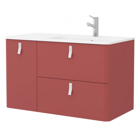 Meuble de salle de bains 900 Gauche Rojo UNIIQ  - SALGAR 24660