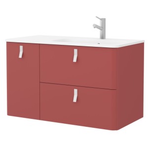 Meuble de salle de bains 900 Gauche Rojo UNIIQ  - SALGAR 24660