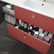 Meuble de salle de bains 900 Gauche Rojo UNIIQ  - SALGAR 24660