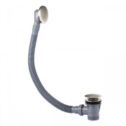 Vidage baignoire avec trop‑plein et valve automatique Ø 72 mm CLICK‑CLACK Acier  - TRES 03453420AC 