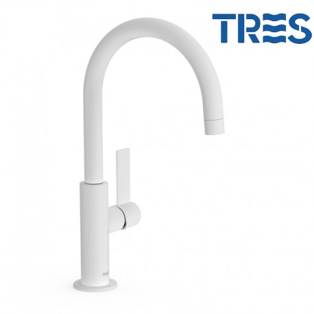 Mitigeur lavabo Blanc Mat - TRES 21190501BM