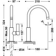 Mitigeur lavabo Blanc Mat - TRES 21190501BM