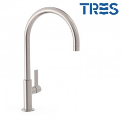 Mitigeur lavabo Acier - TRES 21190601AC