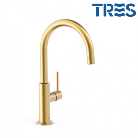 Mitigeur lavabo Or Mat 24K - TRES 26290402OM