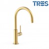 Mitigeur lavabo Or Mat 24K - TRES 26290402OM