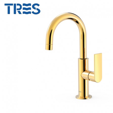 Mitigeur lavabo Or 24K - TRES 20020504OR