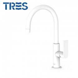 Mitigeur lavabo Blanc Mat - TRES 20020505BM