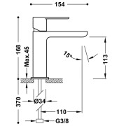Mitigeur lavabo Or 24K - TRES 20010301OR