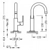 Mitigeur lavabo Or Mat 24K - TRES 20020504OM