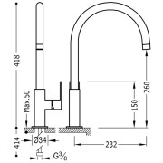 Mitigeur lavabo Or 24K - TRES 20020506OR