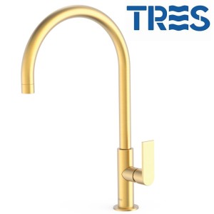 Mitigeur lavabo Or Mat 24K - TRES 20020506OM