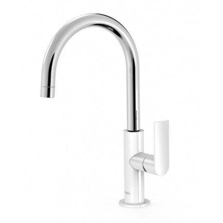 Mitigeur lavabo Blanc Chrome - TRES 20020505BL