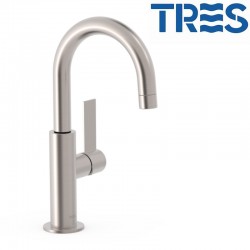 Mitigeur lavabo Acier - TRES 21190401AC