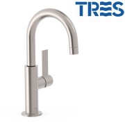 Mitigeur lavabo Acier - TRES 21190401AC