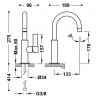 Mitigeur lavabo Acier - TRES 21190401AC