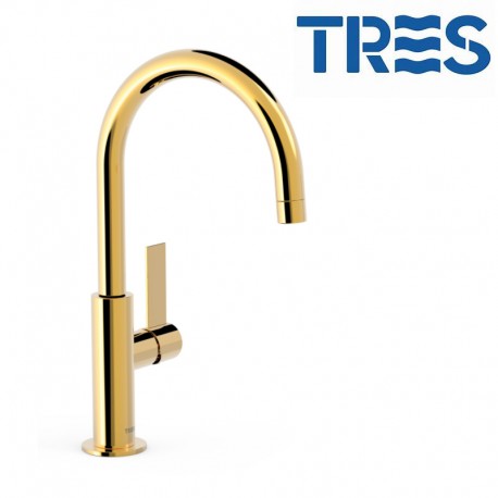 Mitigeur lavabo Or 24K - TRES 21190501OR