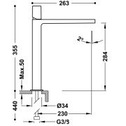 Mitigeur lavabo Acier - TRES 21180302AC