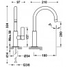 Mitigeur lavabo Acier - TRES 21190501AC