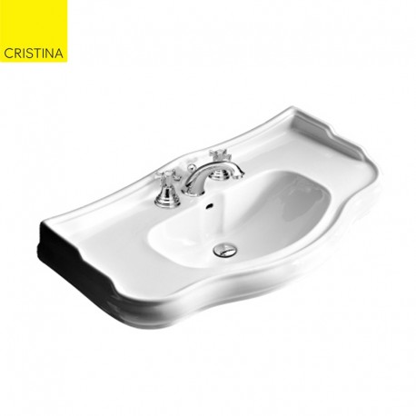 Lavabo Retro Luxe Parigi 100 cm Perçage 3 trous - CRISTINA ONDYNA WPG10609