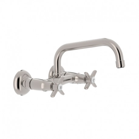 Mélangeur cuisine mélangeur évier mural ACIER distance depuis mur 237 mm  - TRES 24221501AC