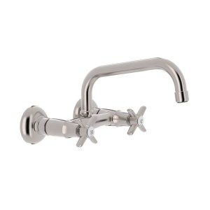 Mélangeur cuisine mélangeur évier mural ACIER distance depuis mur 237 mm  - TRES 24221501AC