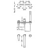 Mitigeur bain d’étagère CLASS avec douchette anticalcaire - TRES 20516101