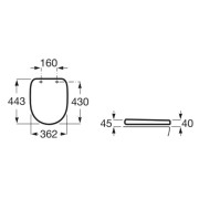 Abattant double laqué Debba Wc Blanc - ROCA A8019D200B
