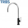 Mitigeur lavabo Noir Chrome - TRES 20020506NE