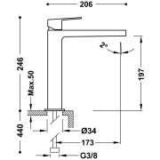 Mitigeur lavabo Blanc Mat - TRES 21120301BM