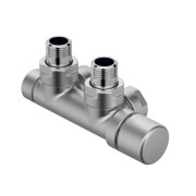 Kit P ALUMINIUM robinetterie thermostatisable en H coude tête à droite monotube / bitube chromé - ACOVA 839320