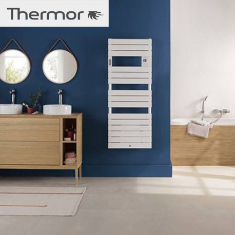 Sèche-serviettes électrique RIVIERA 2 soufflant 1500W Blanc brillant - THERMOR 498218