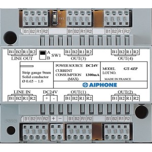 Distributeur d'étages 4 directions pour alim. ps2420dm pour moniteurs gt wi-fi - AIPHONE GT4ZP 