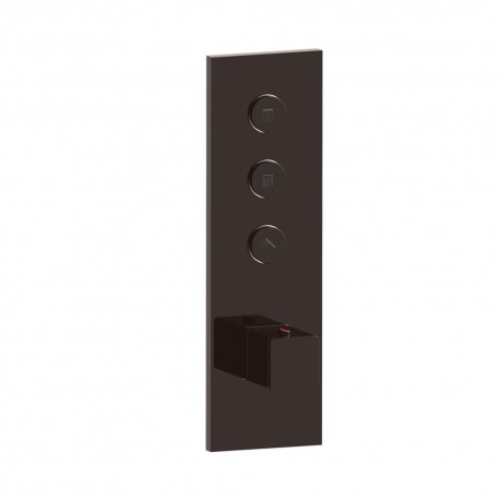 Façade Thermo Twist thermostatique 3 sorties Chromé Noir Quadri - CRISTINA ONDYNA XQ61372