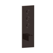 Façade Thermo Twist thermostatique 3 sorties Chromé Noir Quadri - CRISTINA ONDYNA XQ61372