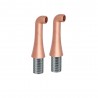 2 Colonnettes Hautes 130 Mm Mm3/4" Or Rose Brosse Pvd Robinetterie HYDROTHERAPIE - CRISTINA ONDYNA CH16034P