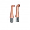 2 Colonnettes Hautes 130 Mm Mm3/4" Or Rose Brosse Pvd Robinetterie HYDROTHERAPIE - CRISTINA ONDYNA CH16034P 