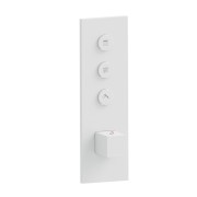 Façade Thermo Twist thermostatique 3 sorties Blanc Mat Quadri - CRISTINA ONDYNA XQ61324
