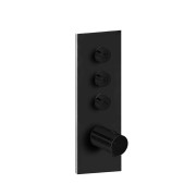 Façade Thermo Twist thermostatique 3 sorties Noir Mat - CRISTINA ONDYNA XT61313