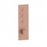 Façade Thermo Twist thermostatique 3 sorties Or Rose Brossé Quadri - CRISTINA ONDYNA XQ61334P