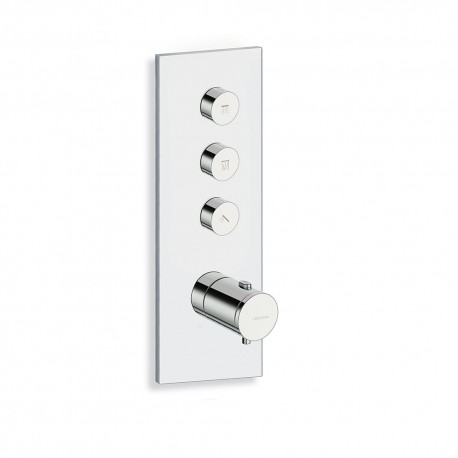 Façade Thermo Twist thermostatique 3 sorties Chromé - CRISTINA ONDYNA XT61351
