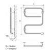 Radiateur sèche-serviettes électrique 55W vertical Chromé ATHENA E - FINIMETAL 3761551