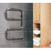 Radiateur sèche-serviettes électrique 55W vertical Chromé ATHENA E - FINIMETAL 3761551